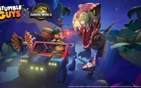Актуализацията на Stumble Guys включва персонажи от Jurassic World и много нови неща