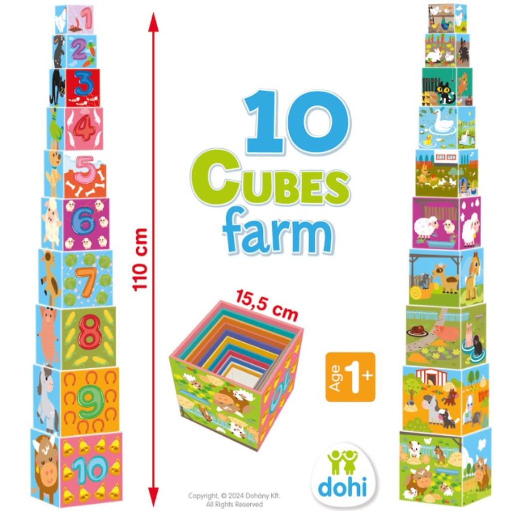 10 Cube Кубчета за подреждане - Ферма изображение 3