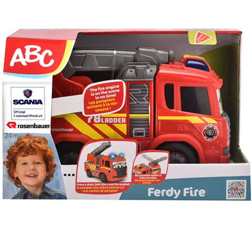 ABC Fredy Fire пожарна кола с светлина и звук 25см - Simba Toys изображение 1