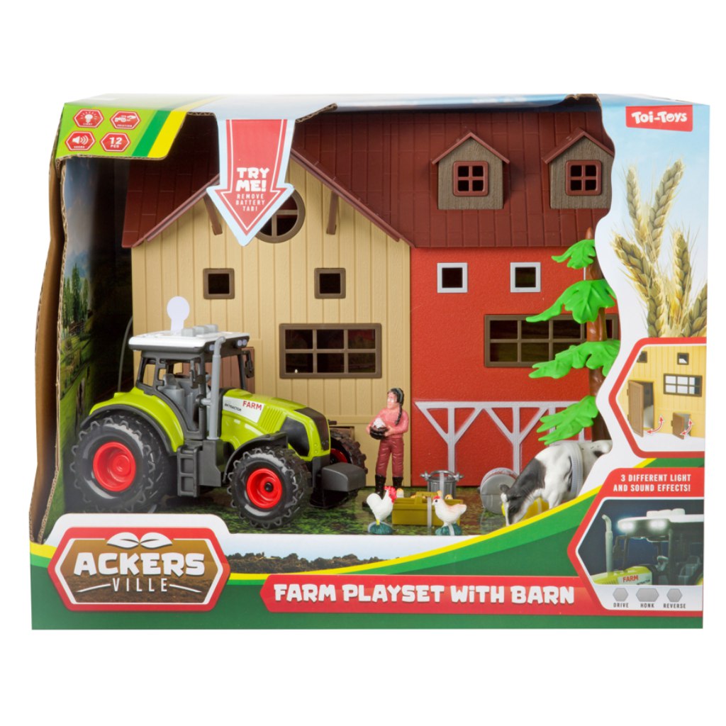 Ackers Ville Farm комплект за игра с трактор изображение 1