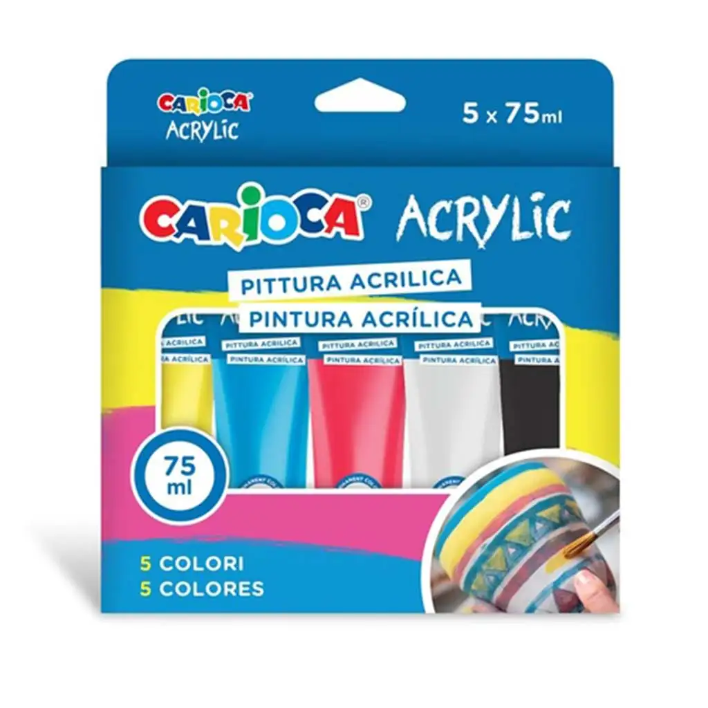 Акрилна 5x75ml акрилна боя комплект - Carioca изображение 1