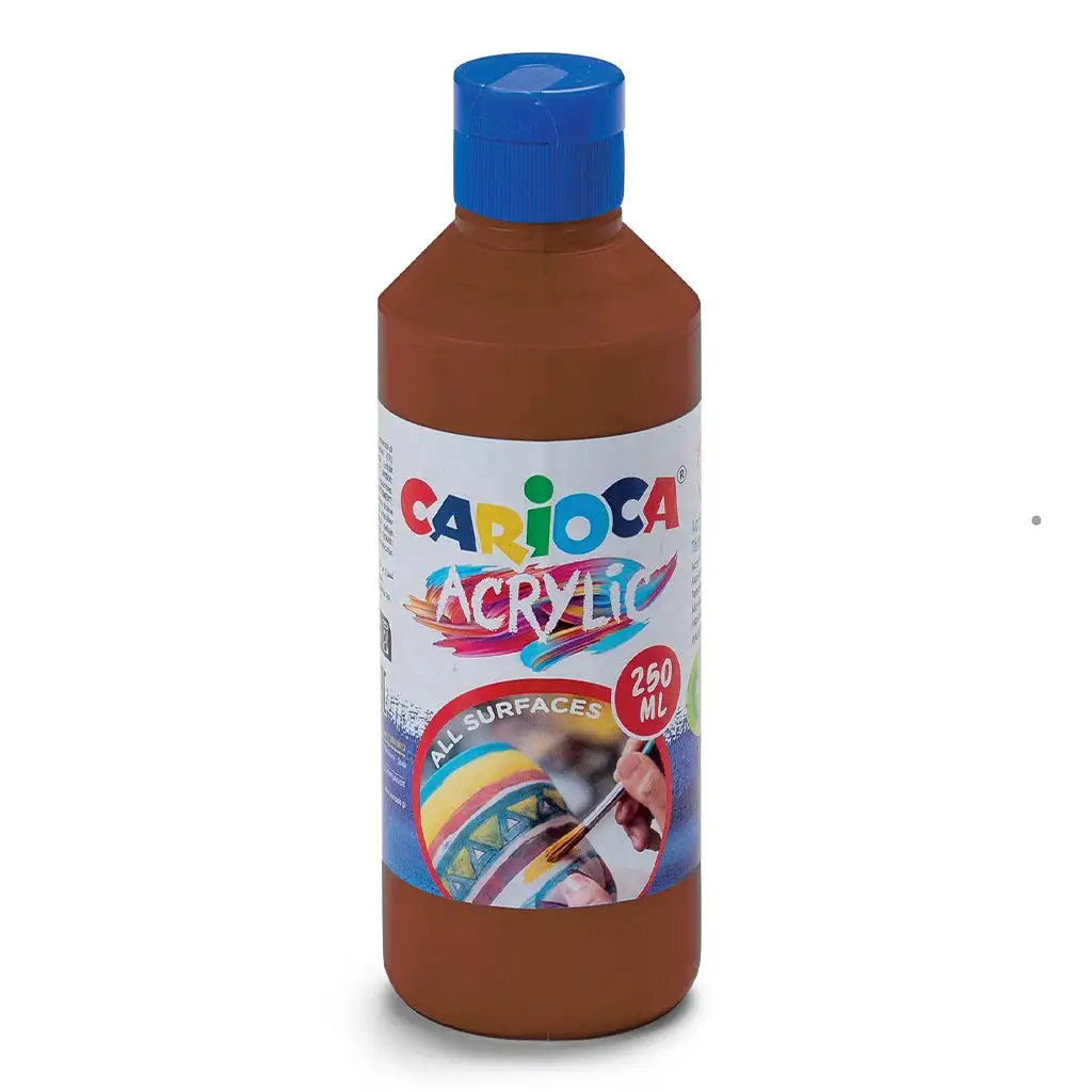 Акрилна боя 250ml в кафяв цвят - Carioca изображение 1