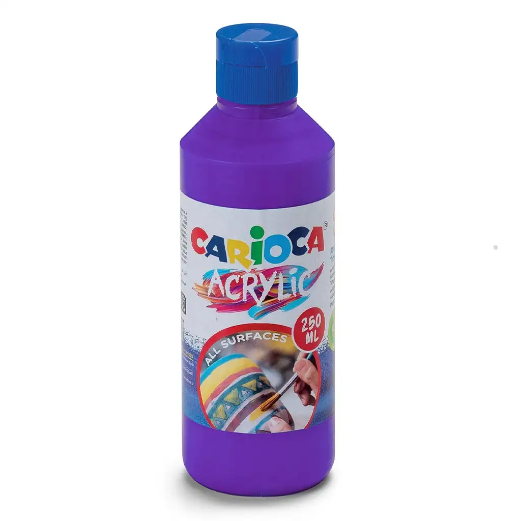Акрилна боя 250ml в лилав цвят - Carioca изображение 1