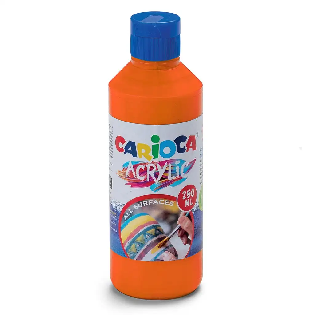 Акрилна боя 250ml в оранжев цвят - Carioca изображение 1