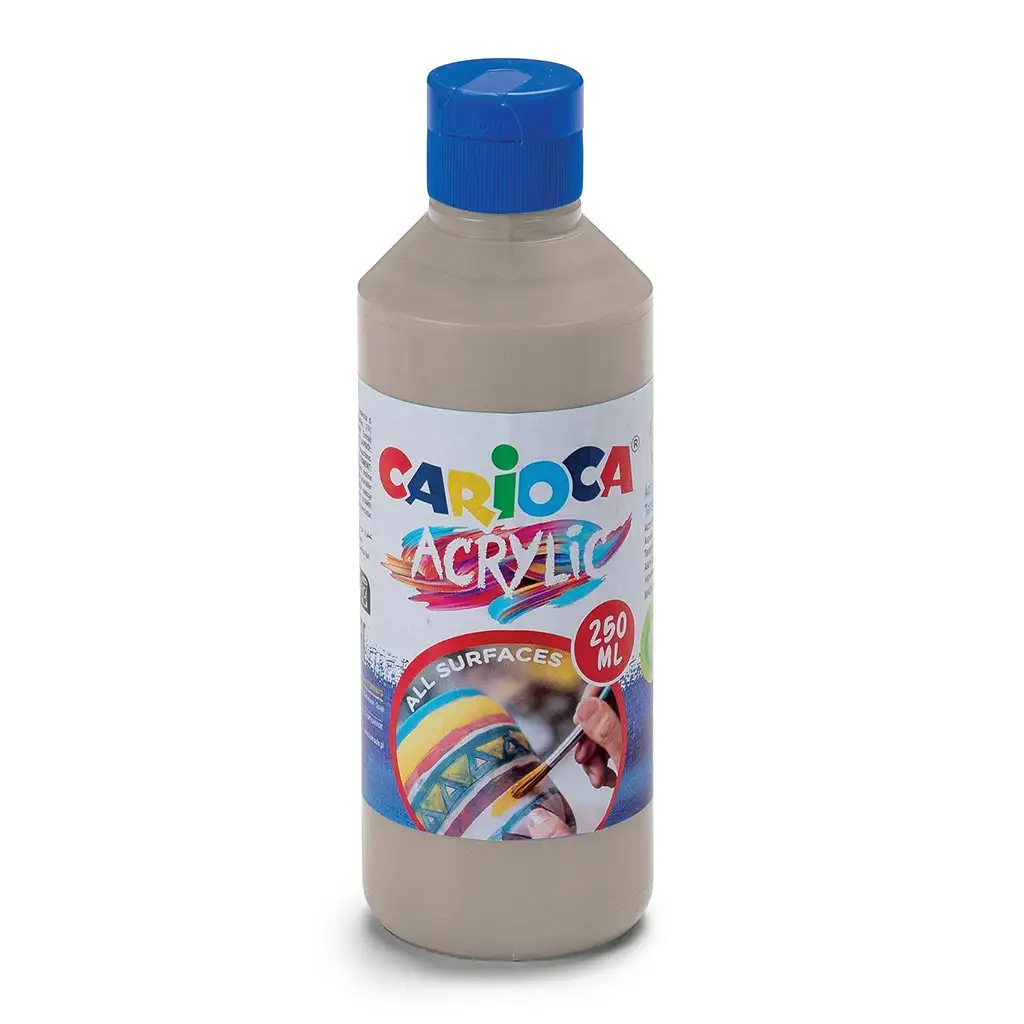 Акрилна боя 250ml в сребърен цвят - Carioca изображение 1