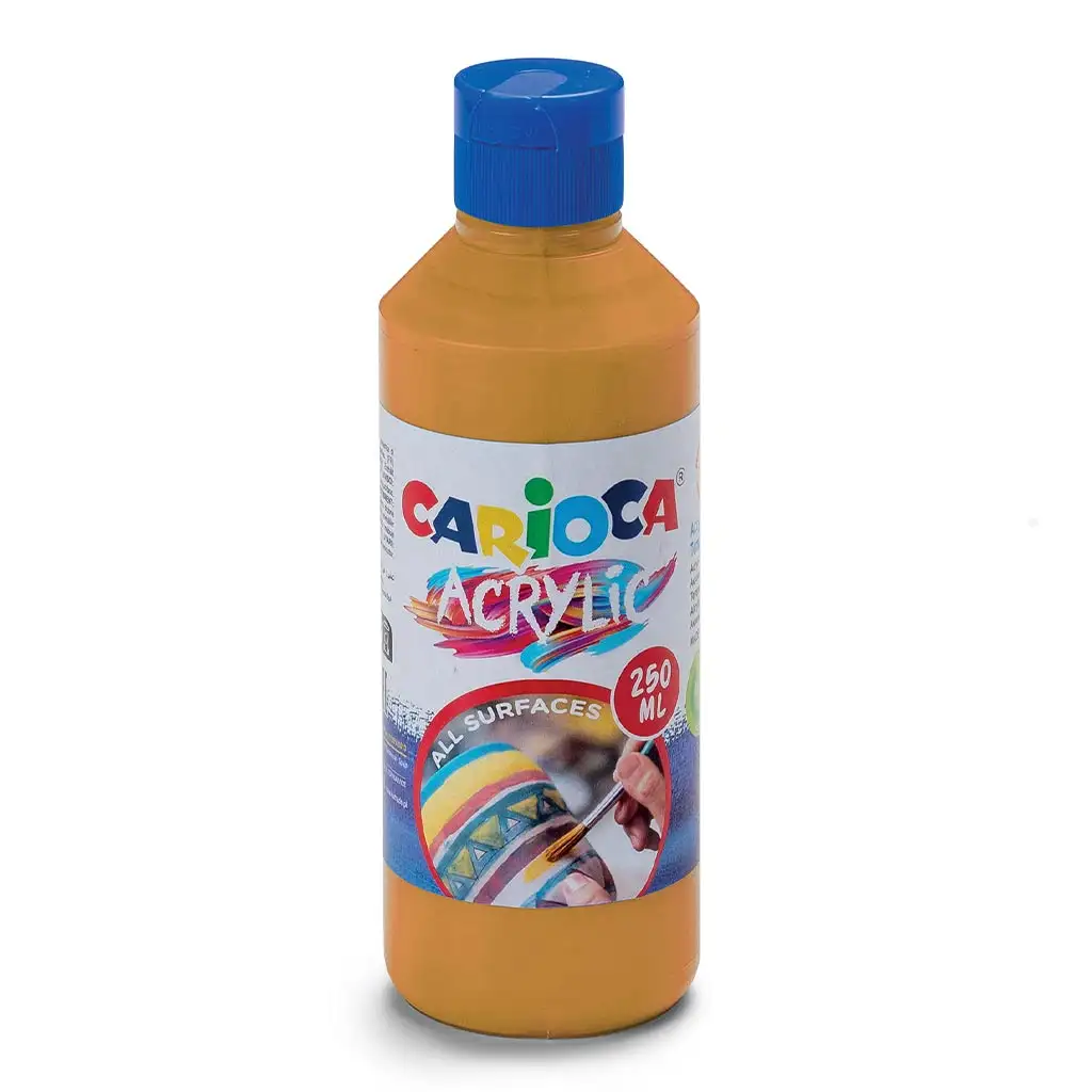 Акрилна боя 250ml в златист цвят - Carioca изображение 1