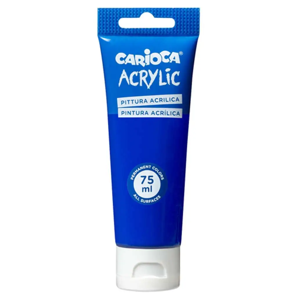 Акрилна боя 75ml тъмен син - Carioca изображение 1