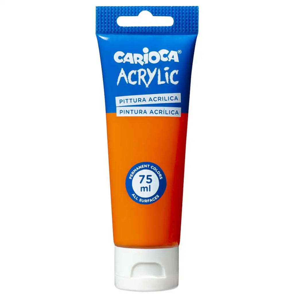 Акрилна боя 75ml в оранжев цвят - Carioca изображение 1