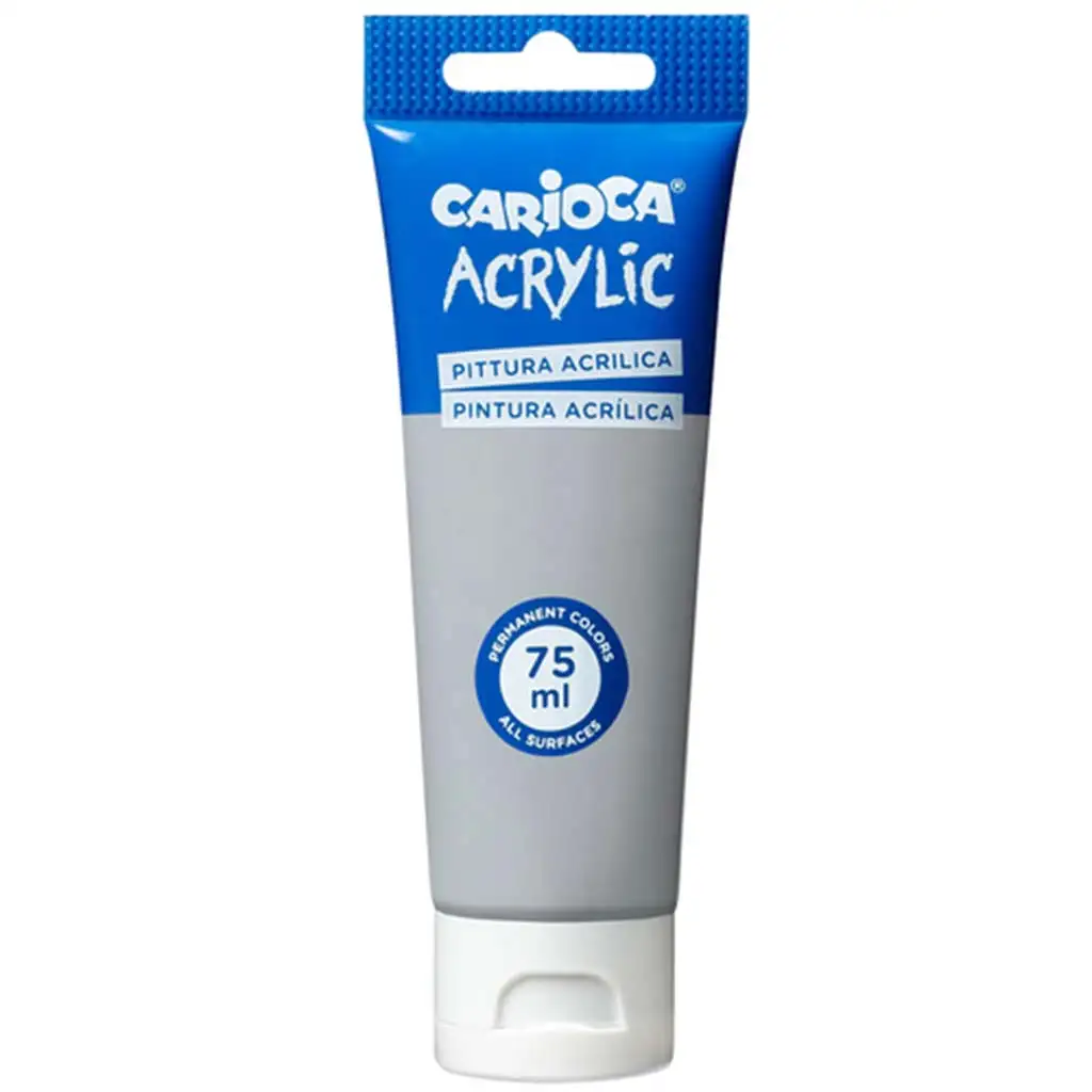 Акрилна боя 75ml в сребрист цвят - Carioca изображение 1