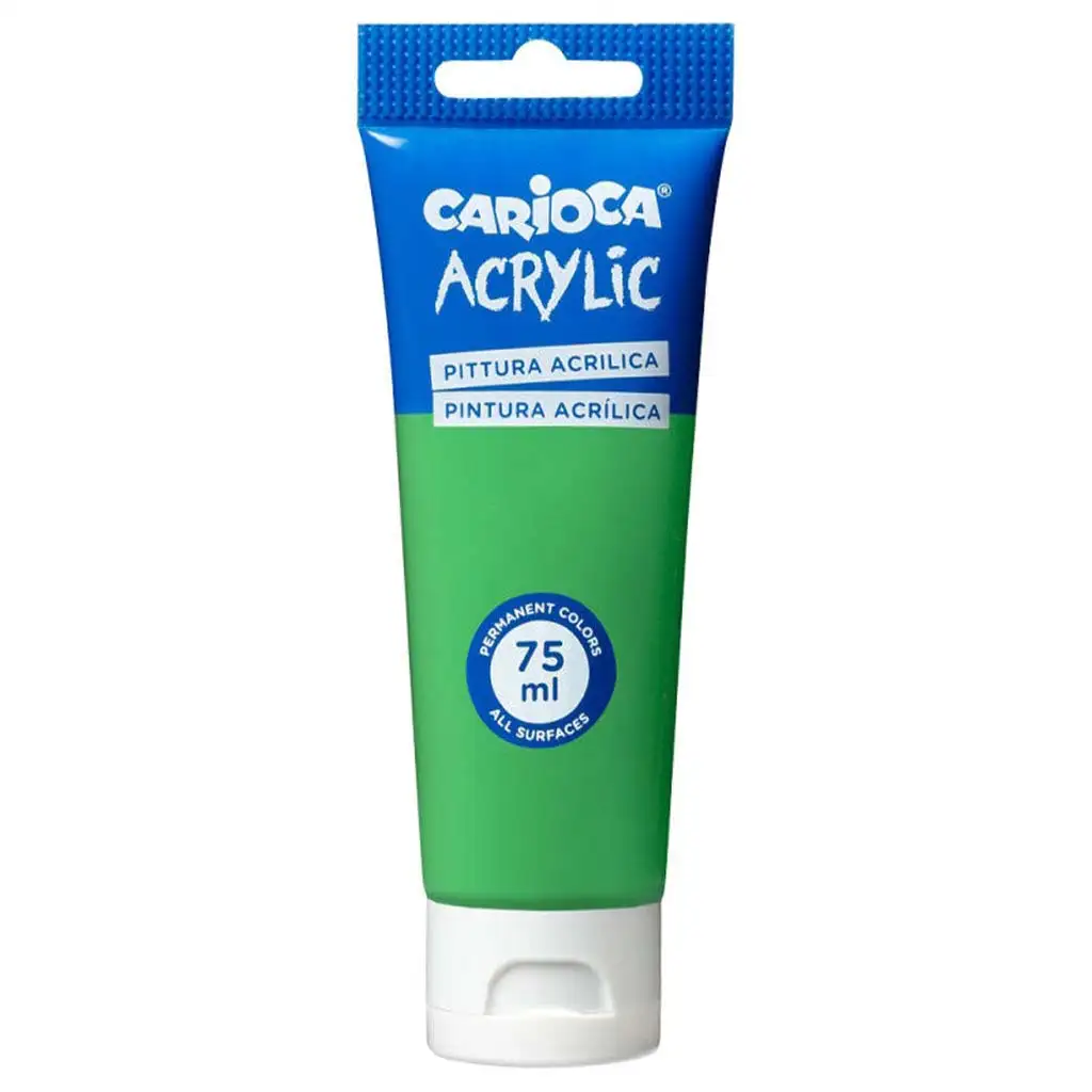Акрилна боя 75ml в яркозелен цвят - Carioca изображение 1