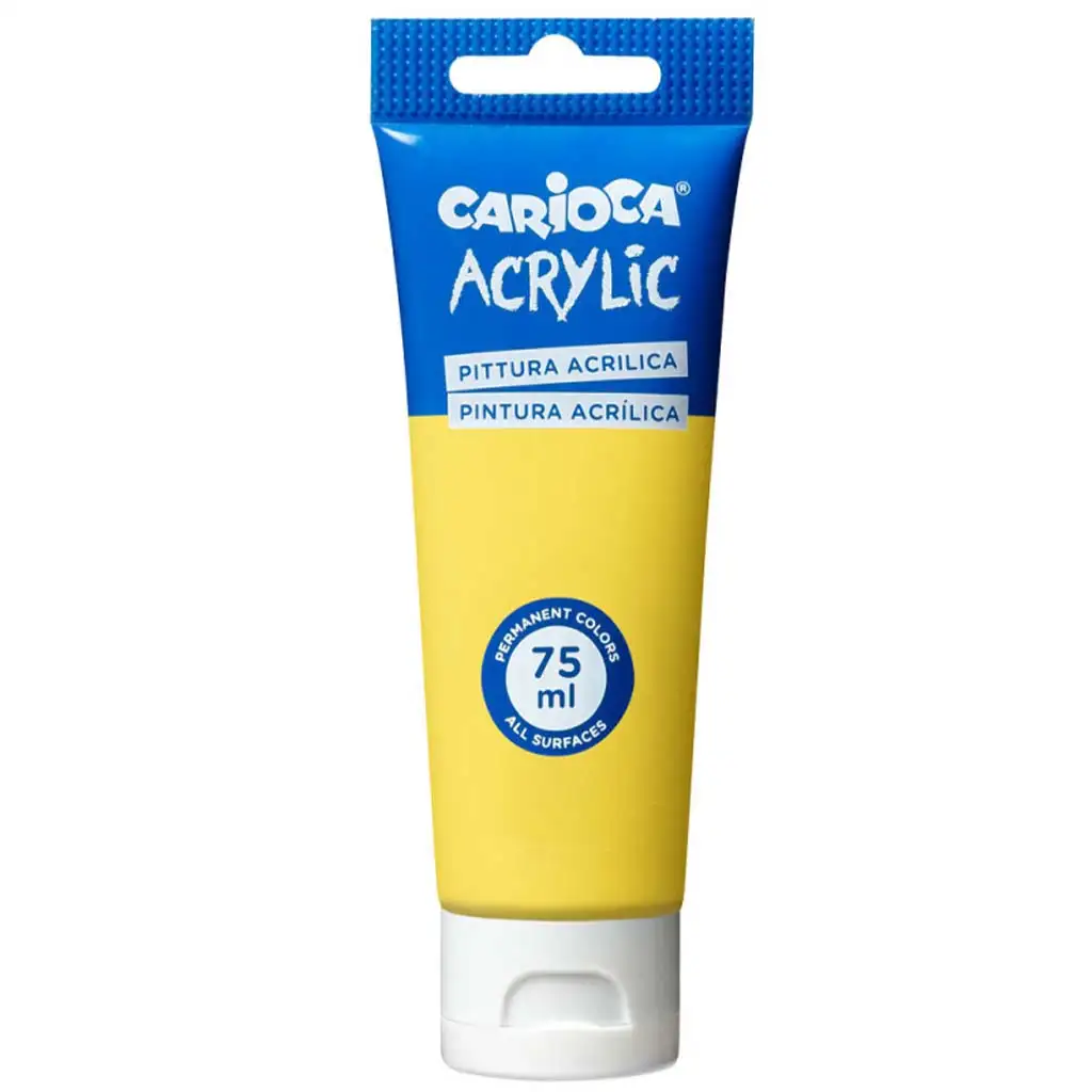 Акрилна боя 75ml жълт цвят - Carioca изображение 1