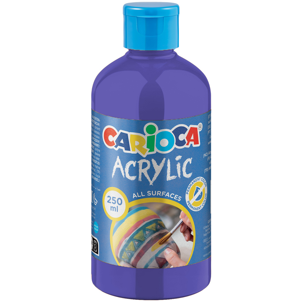Акрилна боя в лилав цвят 250ml - Carioca изображение 1