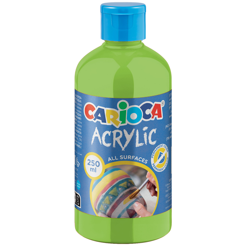 Акрилна боя зелена 250ml - Carioca изображение 1