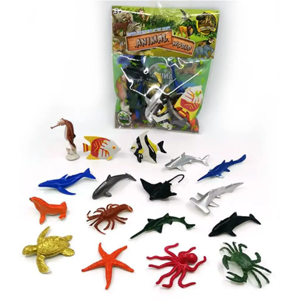 Animal World Морски същества фигурка пакет изображение 1