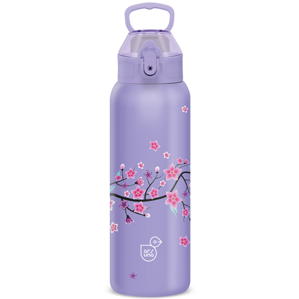 Ars Una: 3D Snow Flower лилав двустенен метален термос 700ml изображение 1
