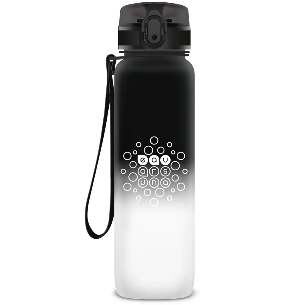 Ars Una: Черно-бял BPA-free мотивационен бутилка 1000ml изображение 1