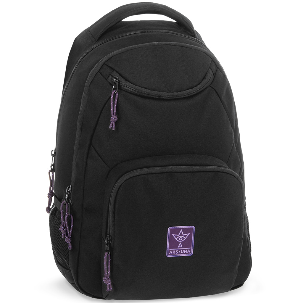 Ars Una: Черно-виолетова Cordura раница за момичета AU-6 34x45x26cm изображение 1