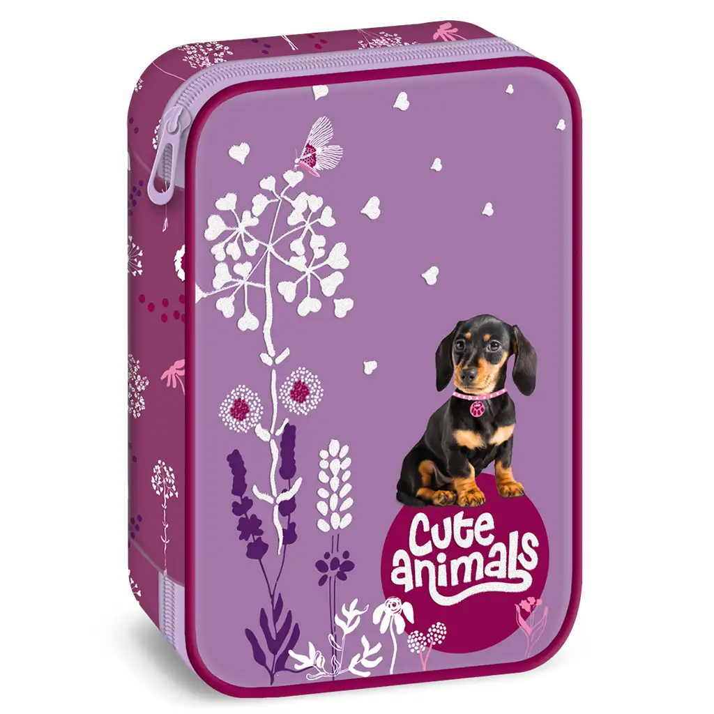 Ars Una: Cute Animals - Червенокосо кученце с много нива несесер 15,5x22,5x4,5cm изображение 1