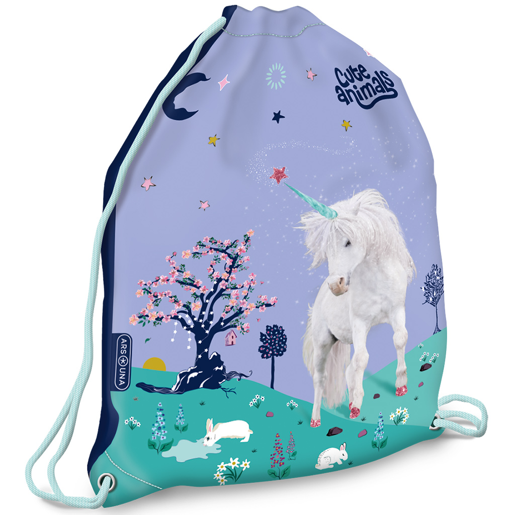 Ars Una: Cute animals Еднорог раница, спортна чанта 32x42см изображение 1
