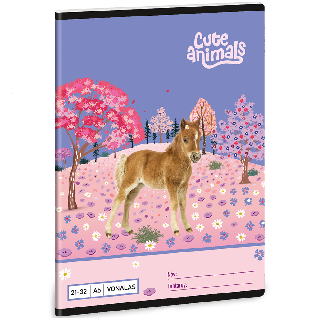 Ars Una: Cute Animals - Конски тетрадка A/5 21-32 изображение 1