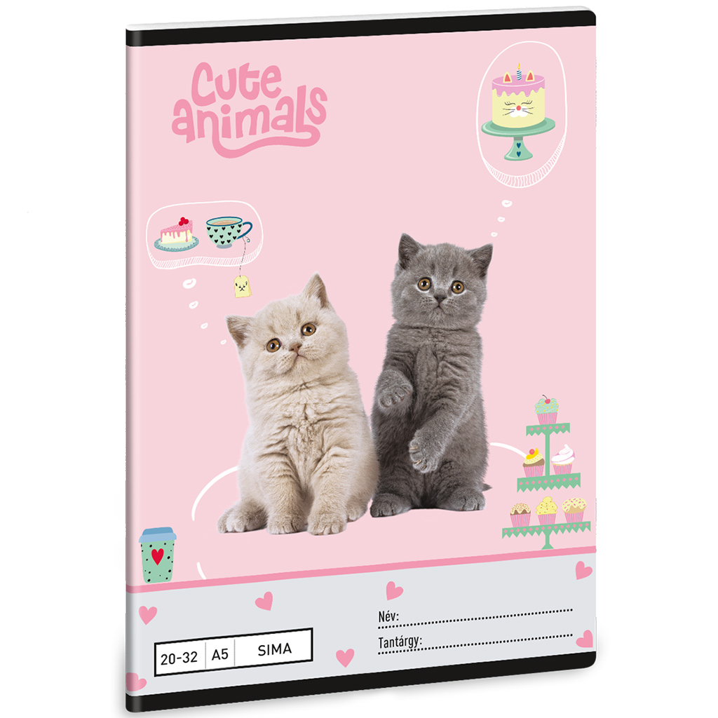 Ars Una: Cute Animals - Tea Party гладък тетрад A/5 20-32 изображение 1