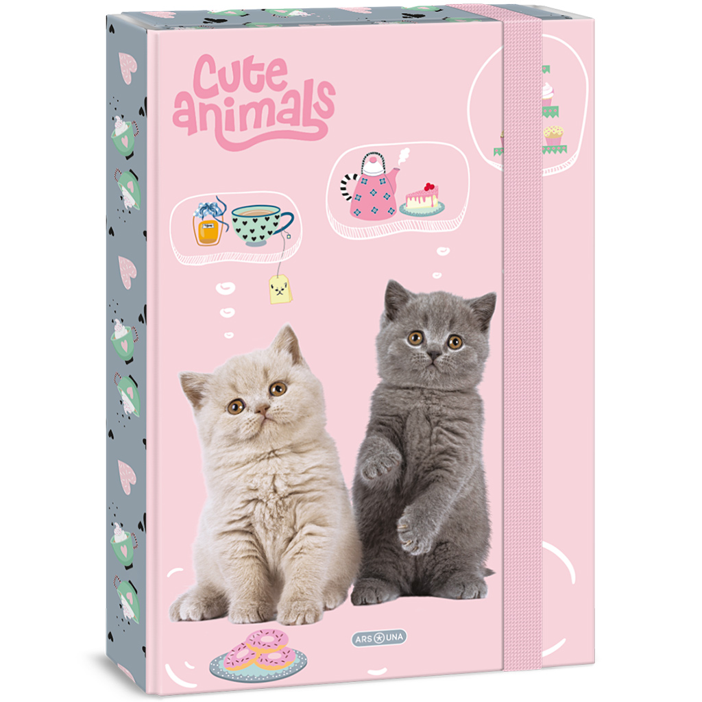 Ars Una: Cute animals - tea party котешка тетрадка A/4 изображение 1
