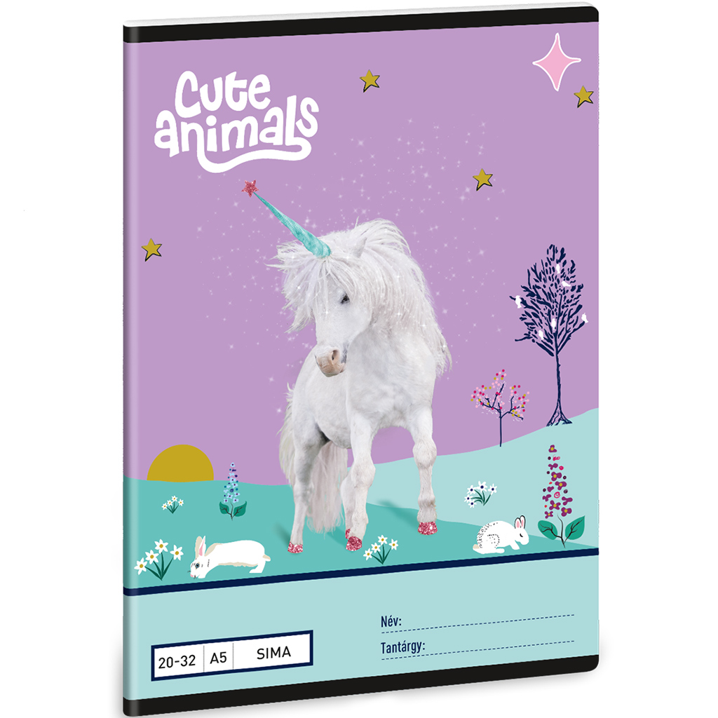 Ars Una: Cute Animals - Тетрадка с мотив на еднорог A/5 20-32 изображение 1