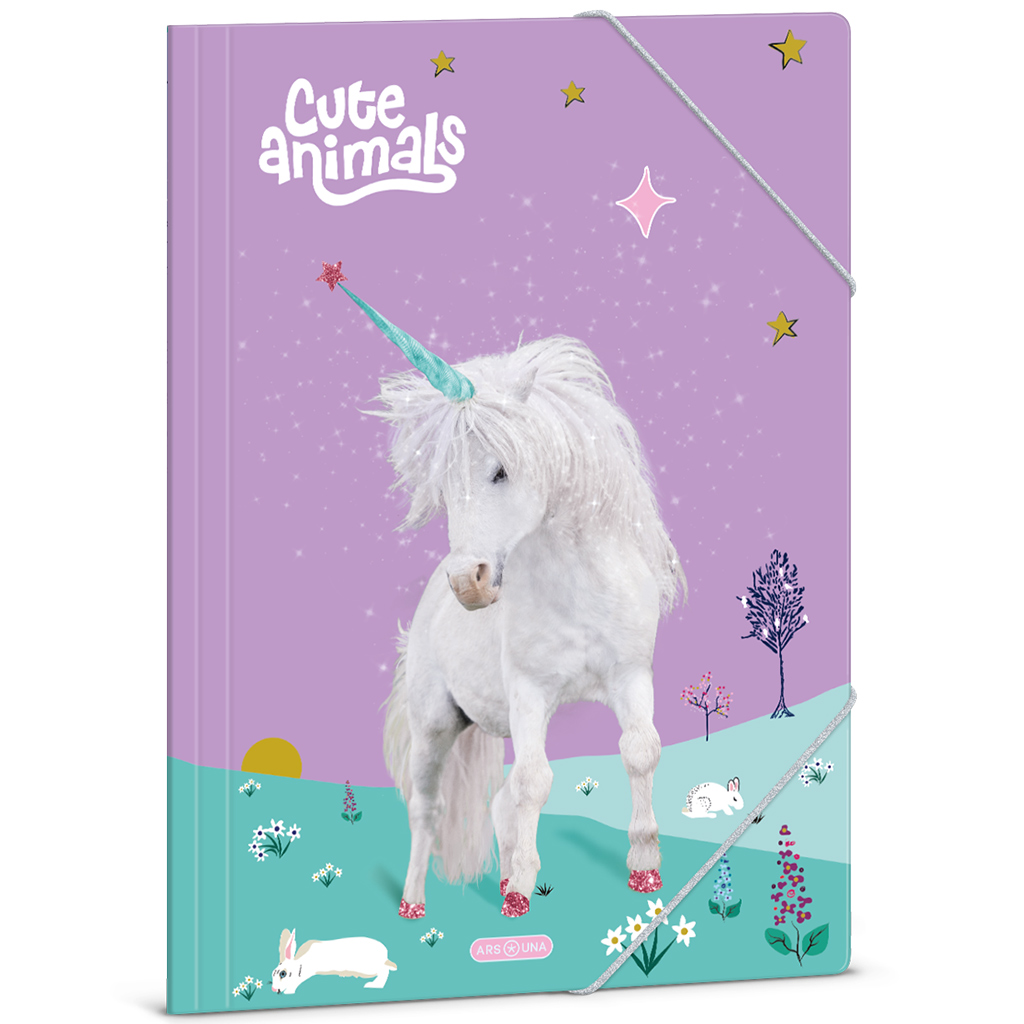 Ars Una: Cute Animals уникорн с мотиви гумена папка A/4 изображение 1