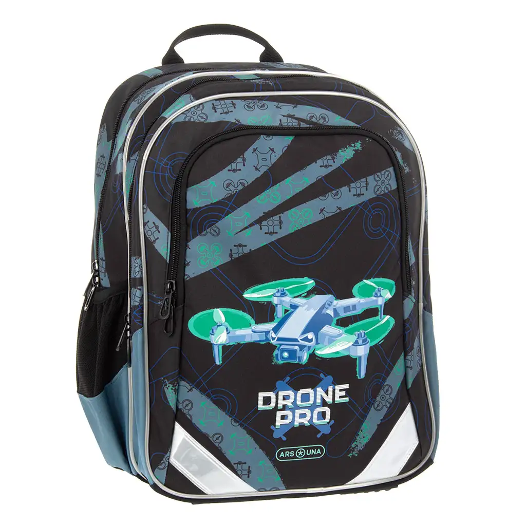 Ars Una: Drone Pro ergo-fit закръглен ученически ранец, раница 34x40x21cm изображение 1