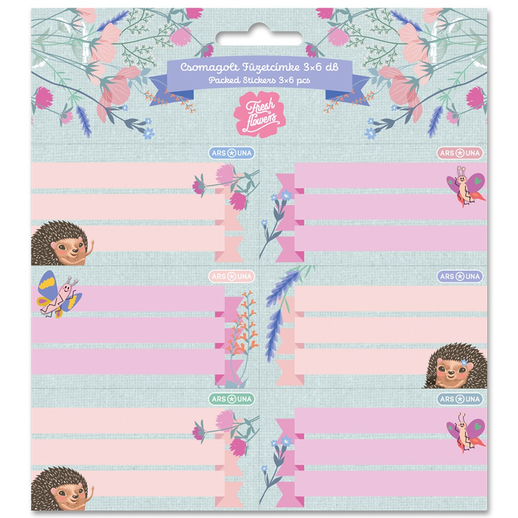 Ars Una: Fresh flowers опакован етикет за тетрадка 3x6бр изображение 1