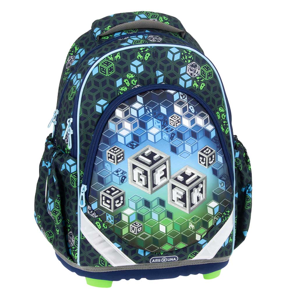 Ars Una: Geek анатомичен 33x42x21cm ученически ранец изображение 1