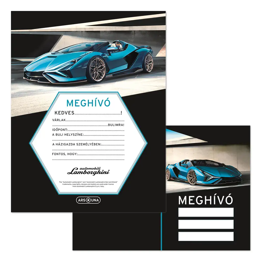 Ars Una: Lamborghini комплект покани с 10 броя и плик изображение 1