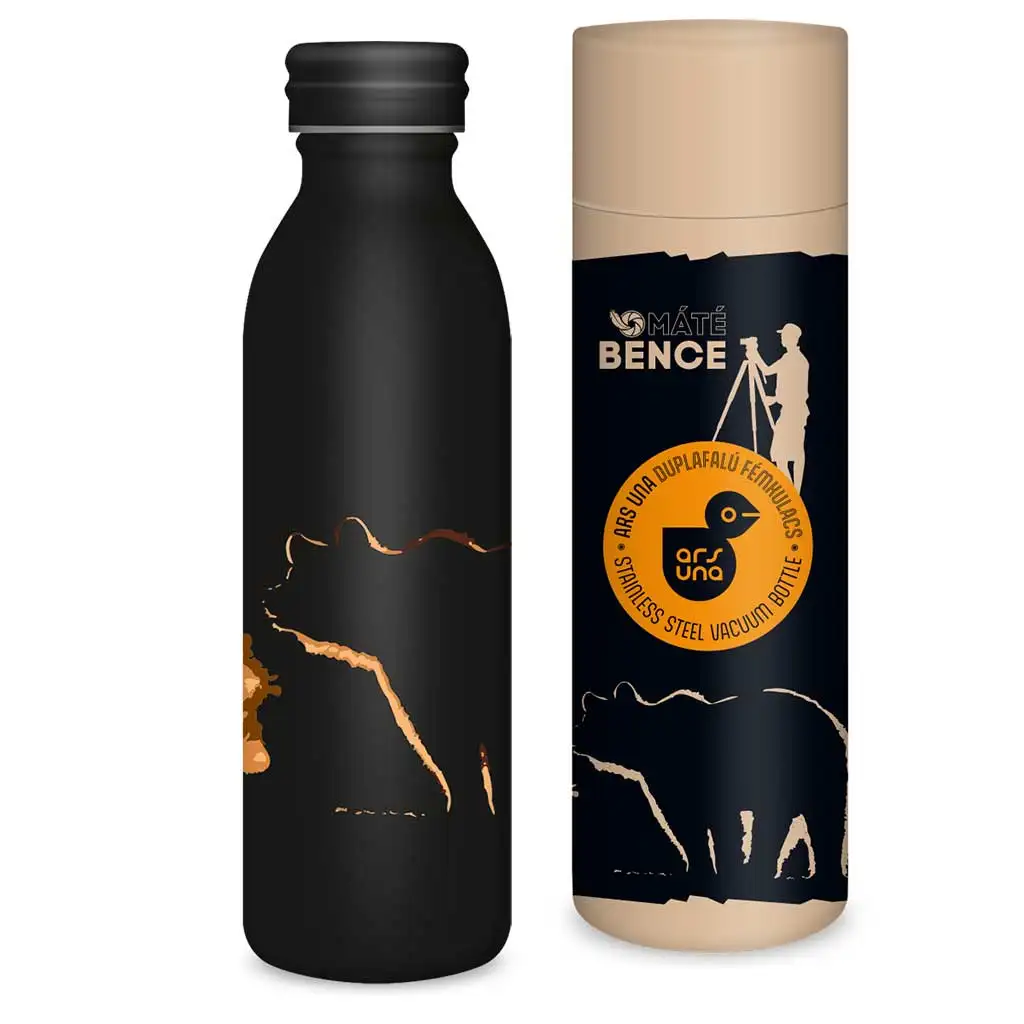 Ars Una: Мате Бенце - Мечка двустенен метален термос в подаръчна кутия 600ml изображение 1