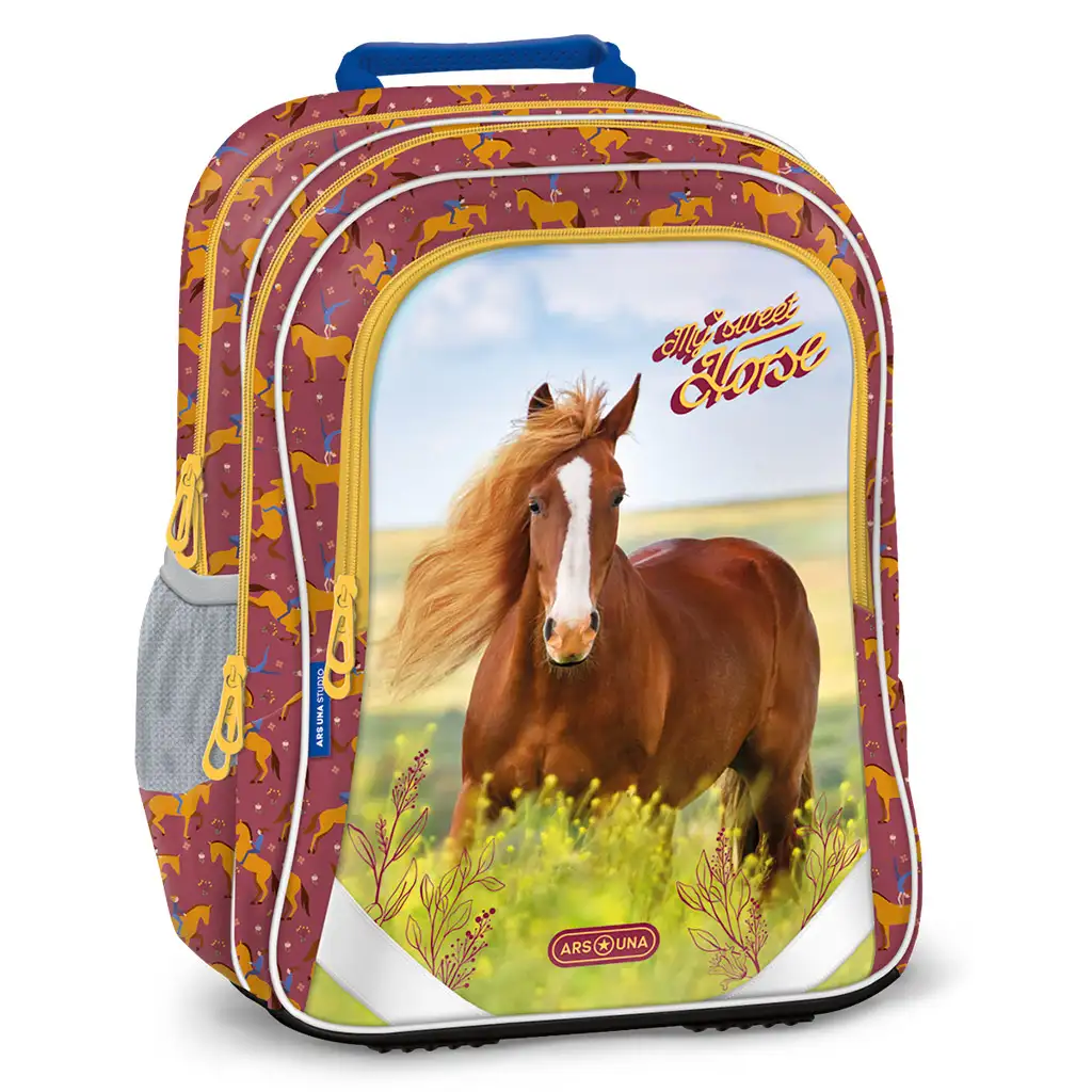 Ars Una: Моя сладък кон ergo-fit закръглен ученически ранец, раница 34x40x21cm изображение 1