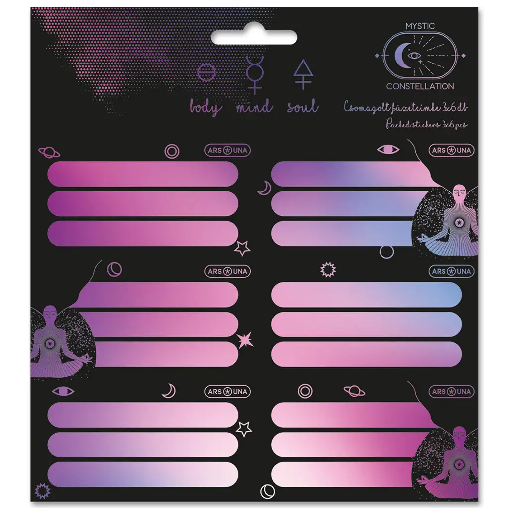 Ars Una: Mystic Constellation опакован етикет за тетрадки 3x6 бр. изображение 1