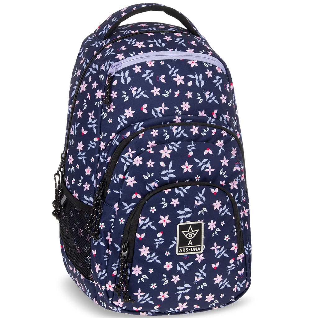 Ars Una: Navy Bloom AU-2 ученическа раница, раница 32x46x22cm изображение 1