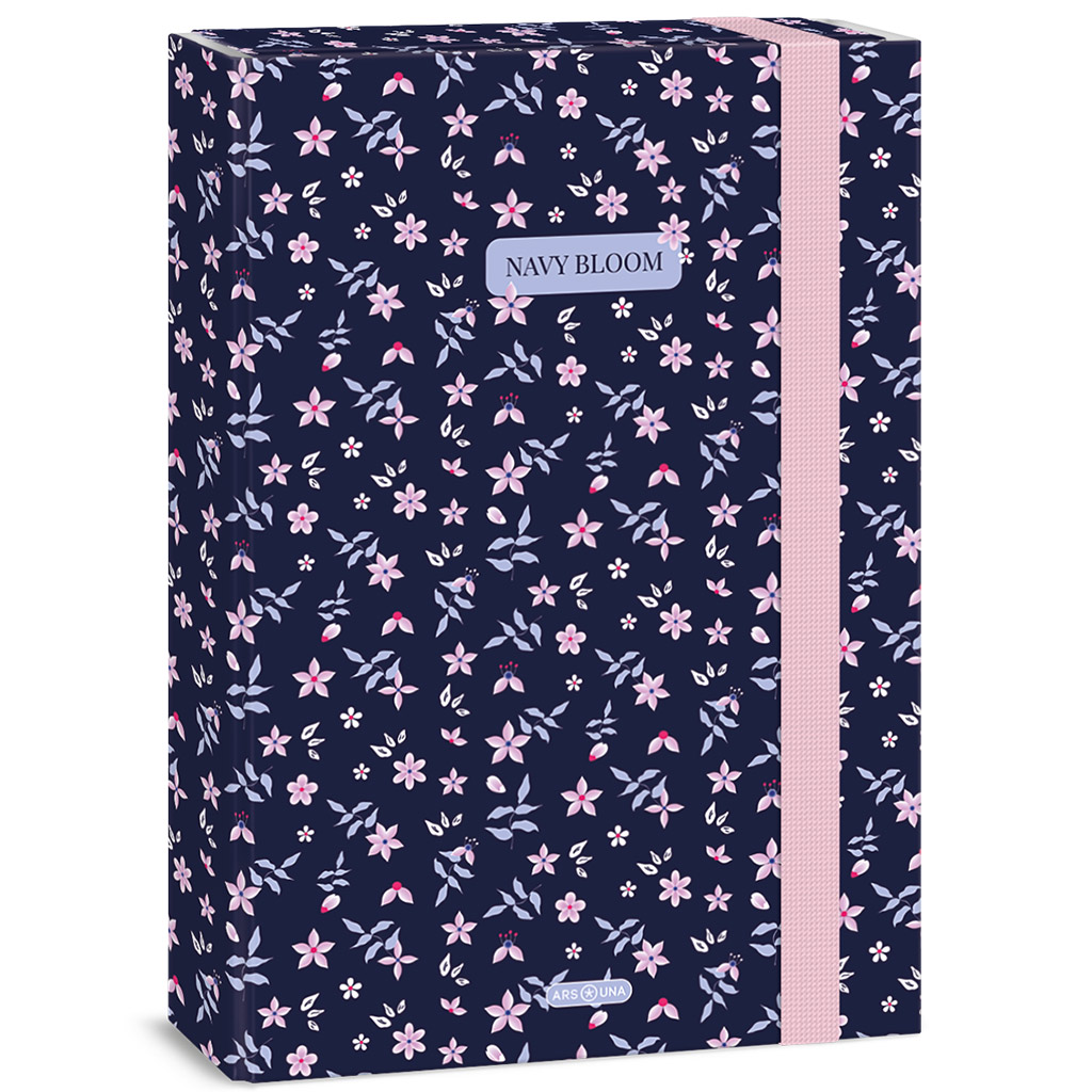 Ars Una: Navy bloom цветен кутия за тетрадки A/4 изображение 1