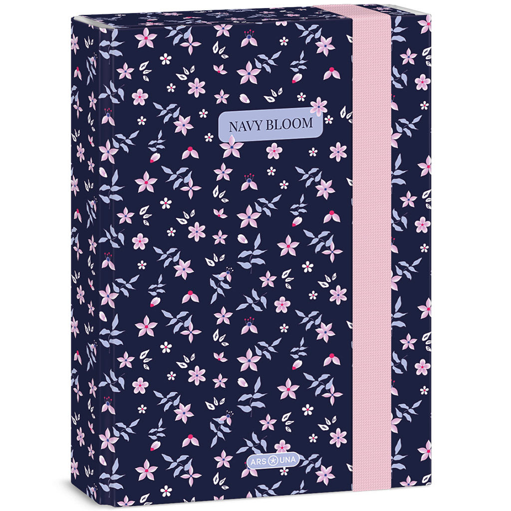 Ars Una: Navy bloom цветен кутия за тетрадки A/5 изображение 1