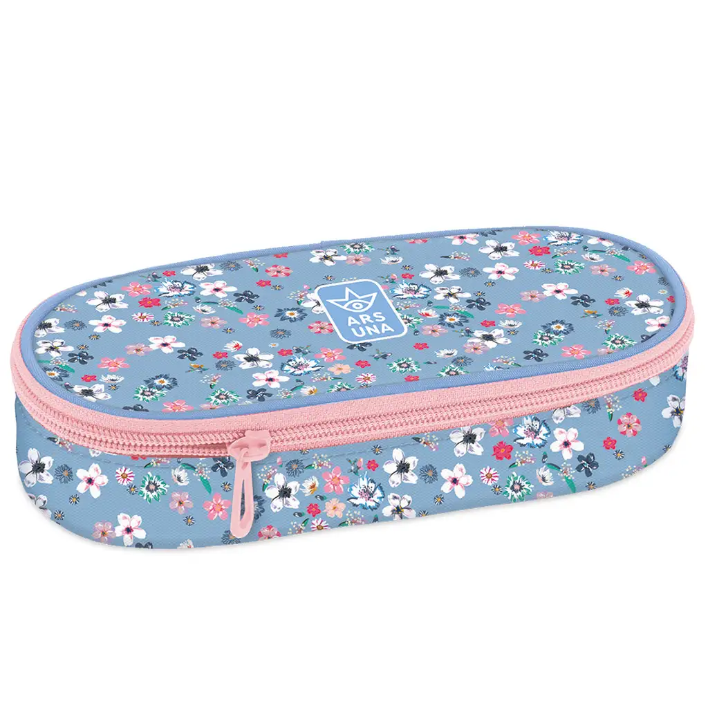 Ars Una: Pearl Blossom Blue цветен овален несесер 23x5,5x9cm изображение 1
