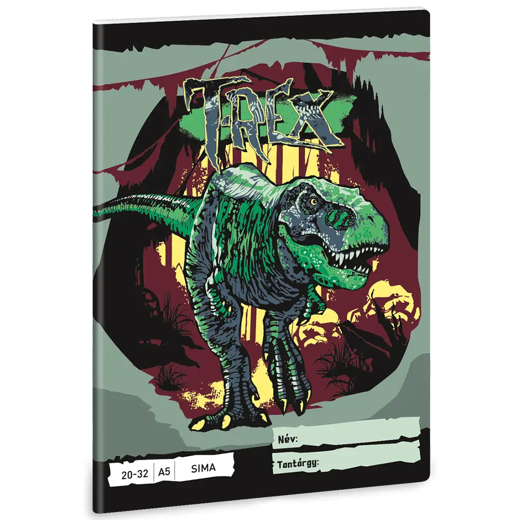 Ars Una: T-Rex динозавърски гладък тетрадка A/5 изображение 1