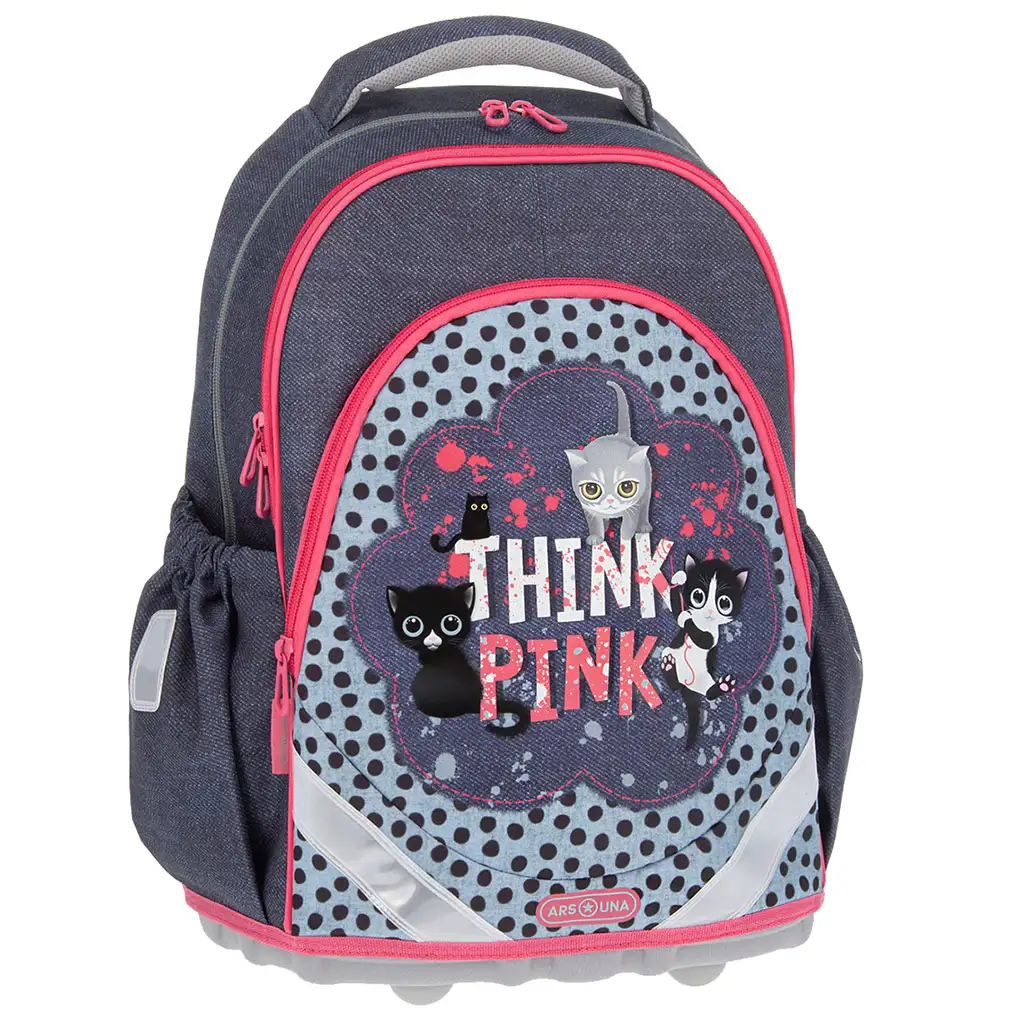Ars Una: Think-Pink анатомична училищна раница, раница 33x42x21cm изображение 1
