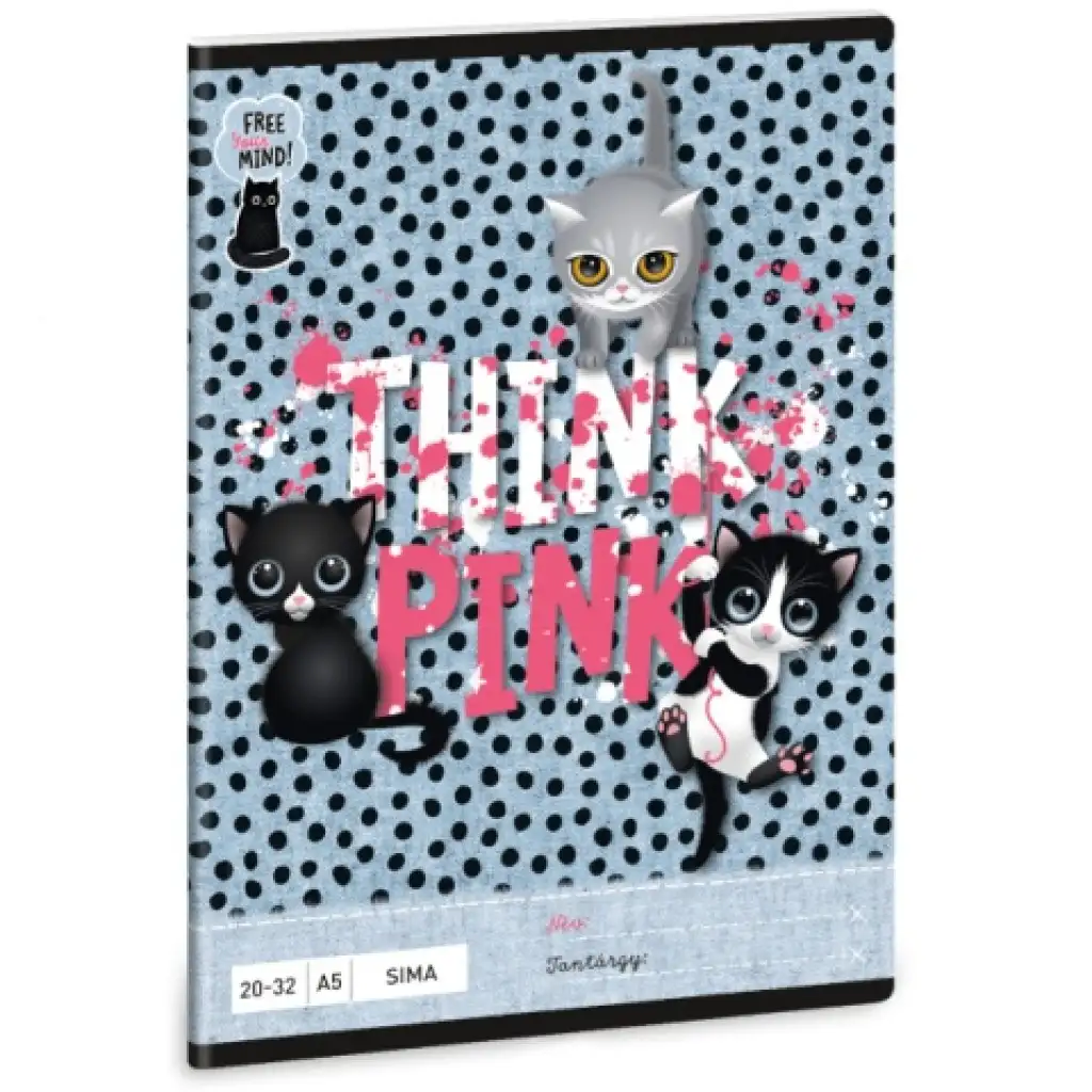 Ars Una: Think Pink гладък тетрадка A/5 20-32 изображение 1