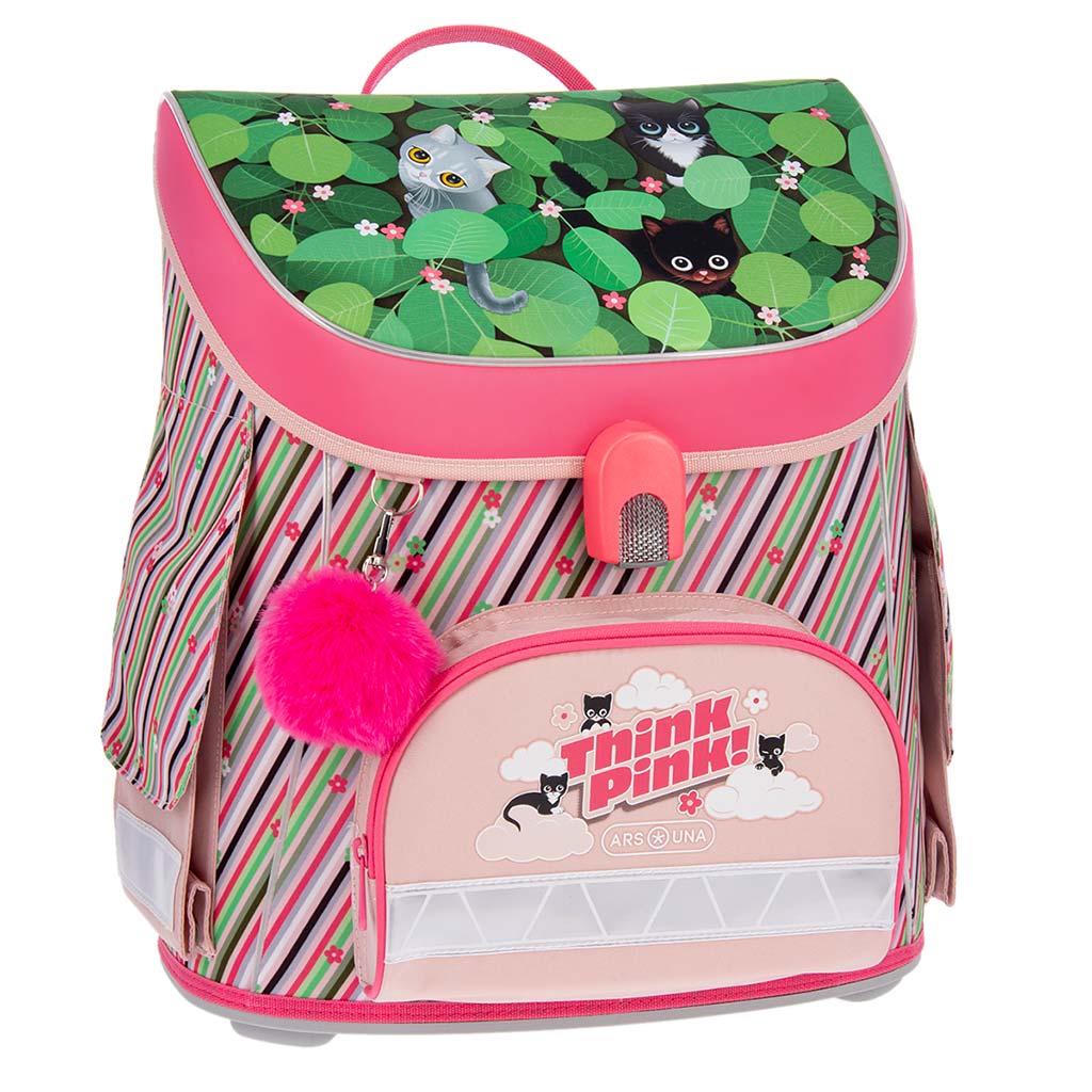 Ars Una: Think Pink компактен ергономичен ранец с магнитно закопчаване, раница 33x41x24cm изображение 1