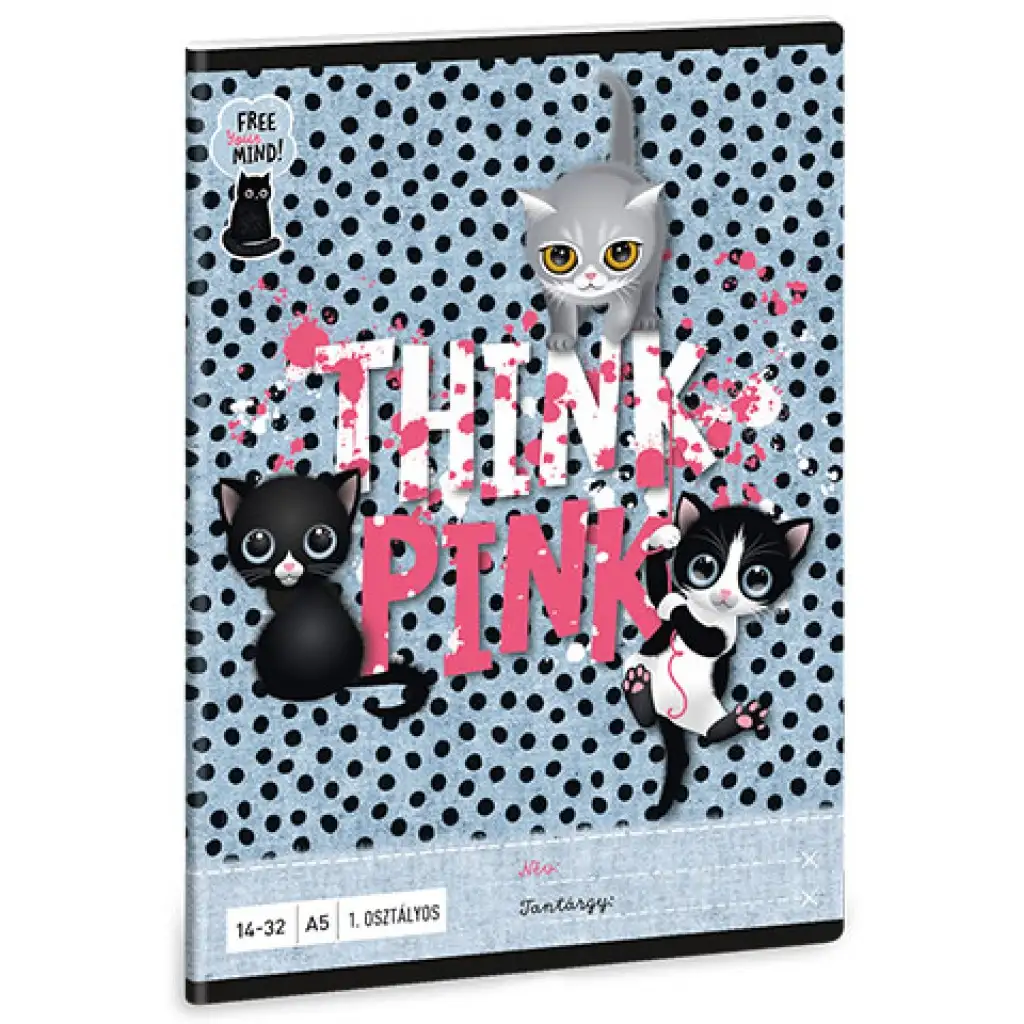 Ars Una: Think-Pink тетрадка с редове за 1-ви клас A/5 14-32 изображение 1