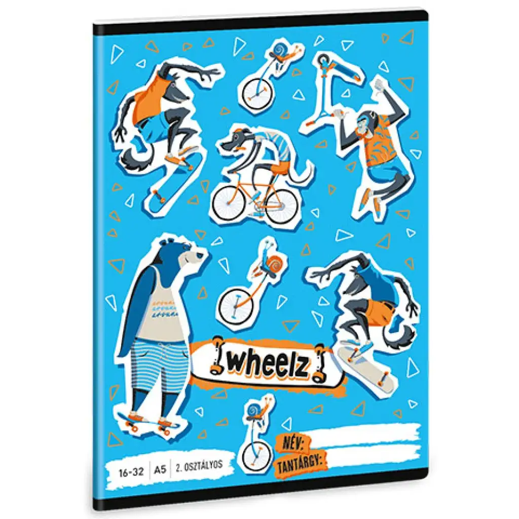 Ars Una: Wheelz тетрадка с линии за 2. клас A/5 16-32 изображение 1