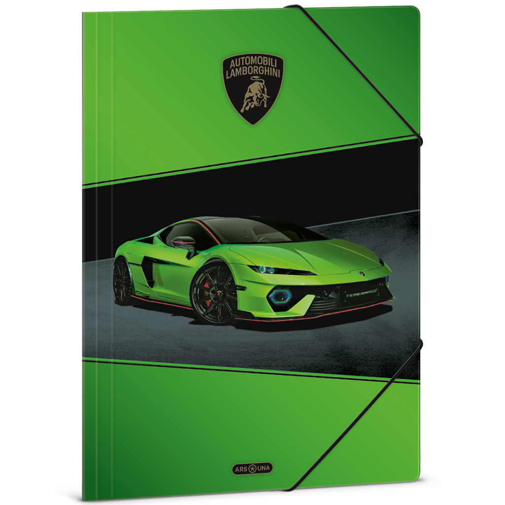 Ars Una: Зелено Lamborghini гумено папка A/4 размер изображение 1