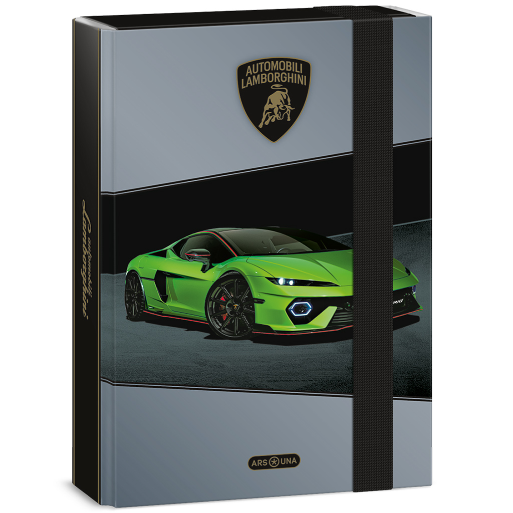 Ars Una: Зелено Lamborghini гумено тетрадно кутия A/5 изображение 1