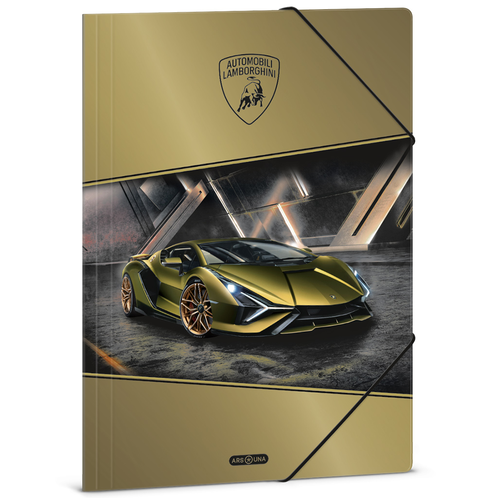 Ars Una: Жълт Lamborghini гумен папка A/4 размер изображение 1