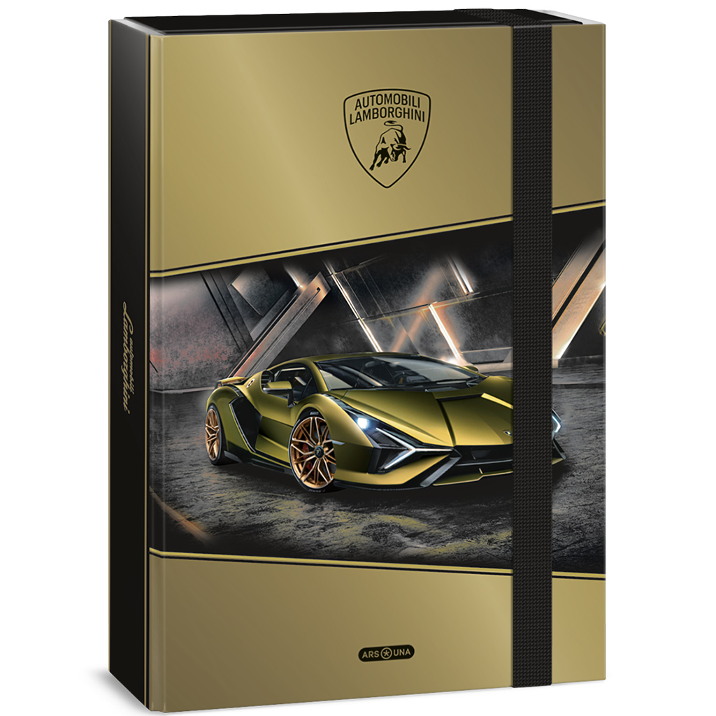 Ars Una: Жълт Lamborghini тетрадка кутия A/4 изображение 1