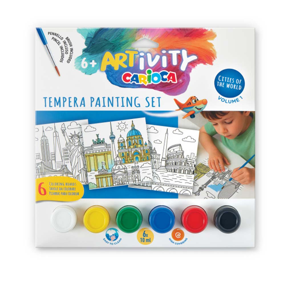ARTivity Темпера бояджийски комплект 6x10ml с темпера - Америка - Carioca изображение 1